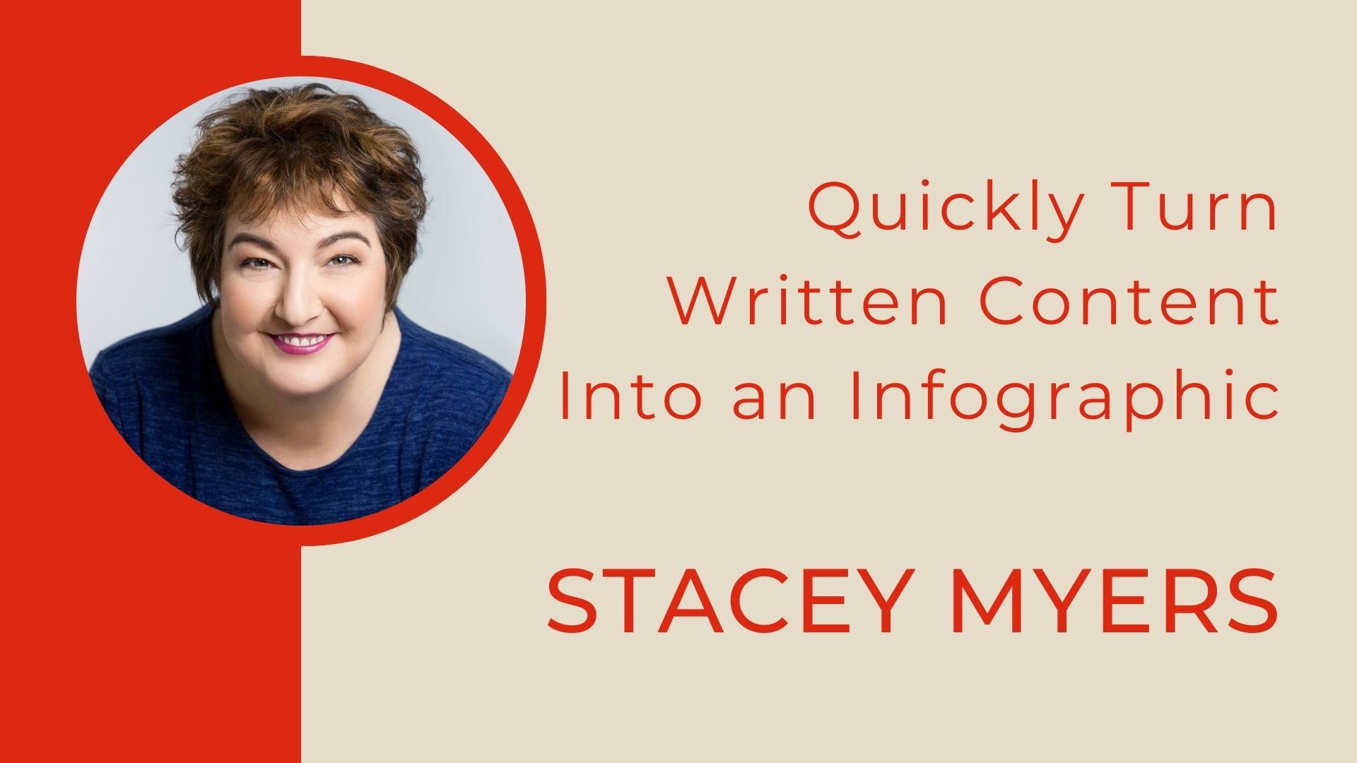 Stacey Myers written content into infographics